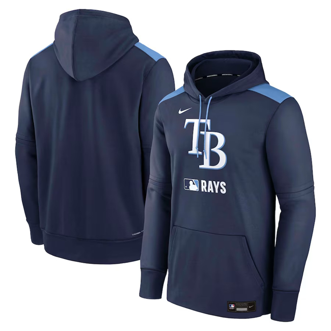 Men's Navy Tampa Bay Rays Collection Performance Pullover Hoodie
